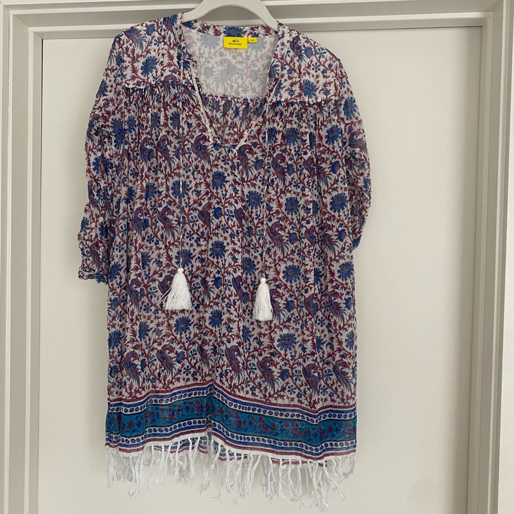 Roberta Roller Rabbit Tunic With Fringe-XS